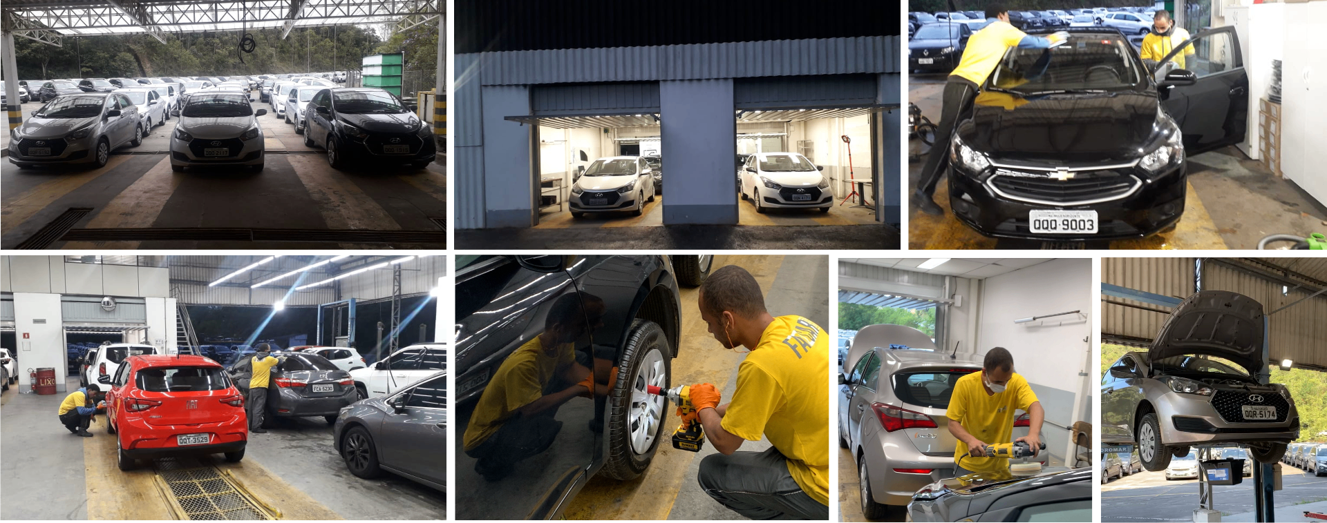 Interior do centro de preparação automotiva em São Bernardo do Campo